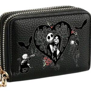 Nightmare Before Christmas Jack Skellington Double Zippered Wallet